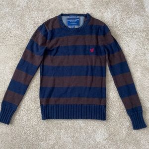 American Eagle Striped Sweater, Cotton/Wool